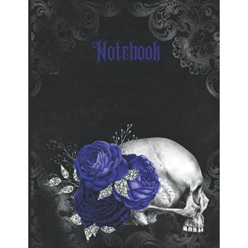 Notebook: Victorian Gothic Book Journal, Skull And Spider Composition Notebook | College Ruled: Great For Home, School, Work Or College | 8.5" X 11"