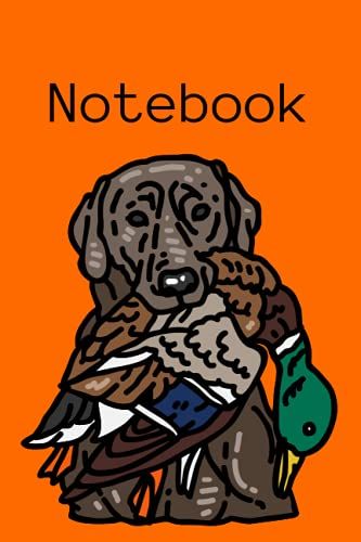 Duck Hunting Dog Notebook 120 Pages College Ruled Paper 9x6