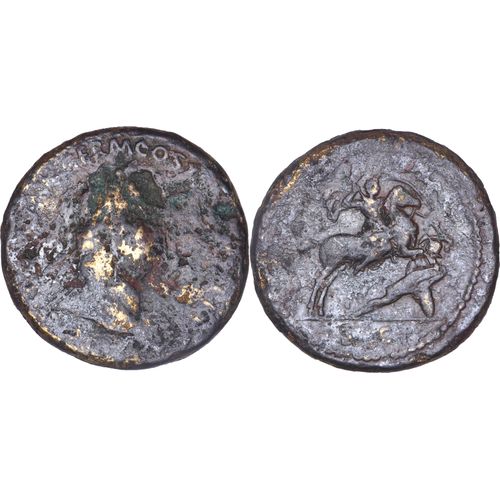 Rome - Sesterce De Domitien - Rare - Revers Avec L'empereur À Cheval Menaçant Un Guerrier Germain - H193