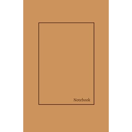 Light Academia 5.5" X 8.5" Caramel Beige Notebook: Extreme Minimalist Edition (Brown Frame) (Solana's Serenity: Light Academia - Extreme Minimalist Series)