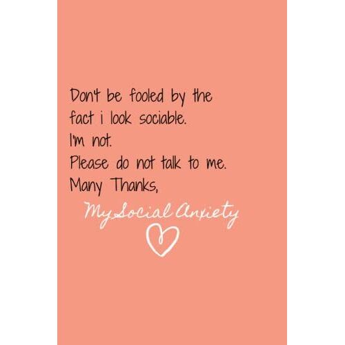 Social Anxiety Notebook/Journal