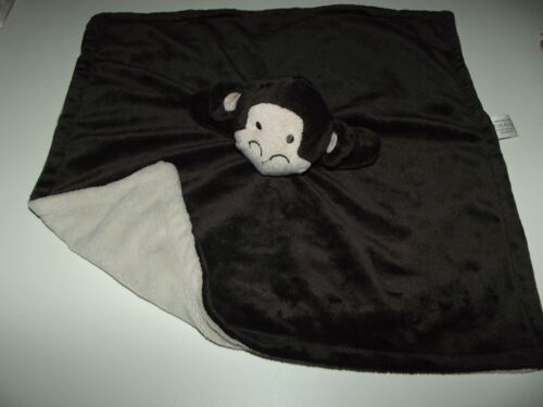 Doudou Plat Singe Central 'vet Centralvet Beige /Crème/ Écru Marron Noir Gris Comfort Blanket Comforter Soft Toys Peluche 36 X 36 Cm