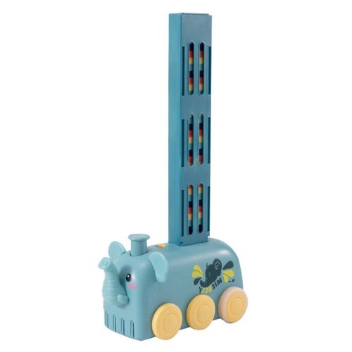 Train De Briques Dominos À Pose Automatique, Blocs De Construction Électriques, Jouets De Fusée Pour Enfants, Jeu De Dominos Colorés, Jouets Éducatifs