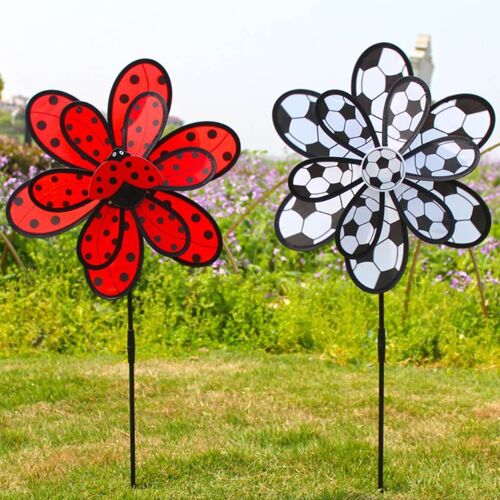 Moulin à vent Double couche pour enfants, 1 pièce, moulin à vent, Pinwheel, décoration de jardin, maison, livraison aléatoire