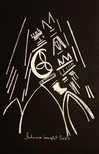 Cathédrale D'amiens Réalisée Par Artiste Peintre Coté Format A4