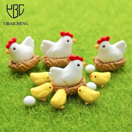 Figurines De Maison De Poulet Chaud, Mini Poules, ¿Ufs De Poule, Coops, Modèles De Jouets Pour Enfants, Cadeaux