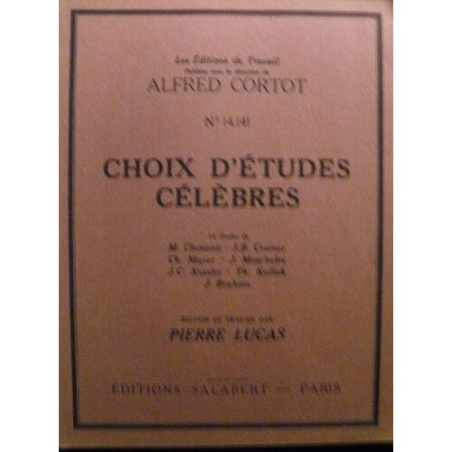 Choix D'études Célèbres (16 Études) Pour Piano : Clementi, Cramer, Mayer, Moscheles,...