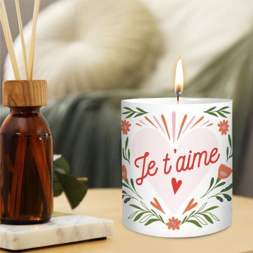 Bougie Fantaisie Je t'aime - - Coeur Je t'aime