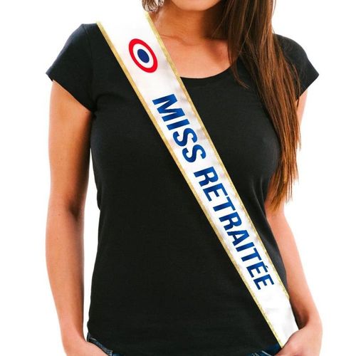 Écharpe Humoristique Retraite - - Écharpe Miss Retraitée
