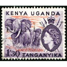 Timbre Oblitéré Kenya, Uganda, Tanganyika, 1'30