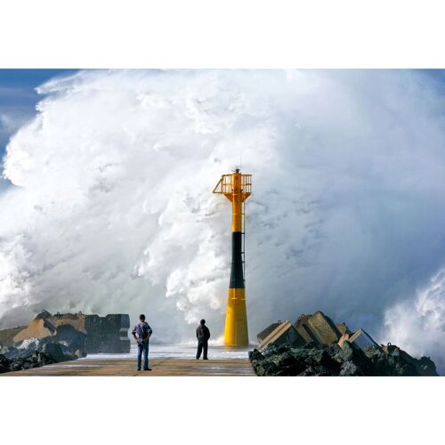 Tableau sur toile tempête à Anglet 45x65 cm