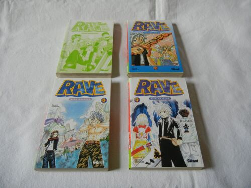 Lot De 4 Bd Manga Rave N° 1 À 4