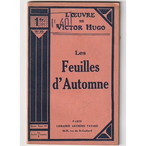 Les Feuilles D'automne Tome 1