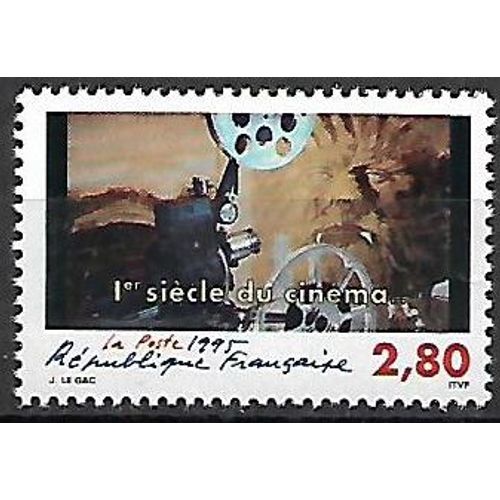 Timbre France 1995 Neuf** 2921 - 1er Siècle Du Cinéma "Projecteur , Tête Grimée"