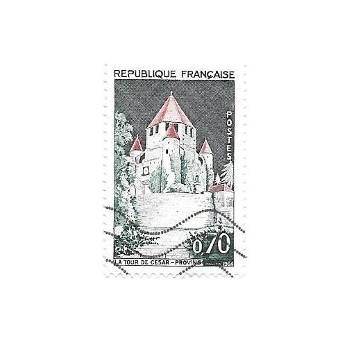 Timbre Oblitéré N°1392a,Année 1963.Tour De César,À Provins.