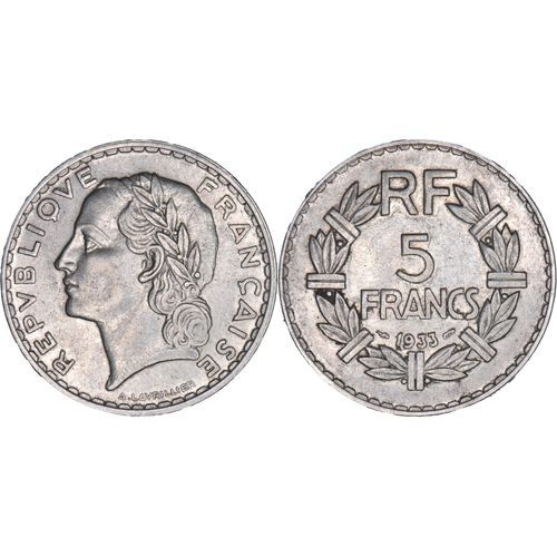 France - 1933 - 5 Francs Lavrillier - H181