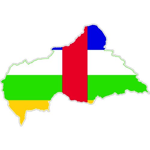 R2544 Sticker  Carte République Centrafricaine