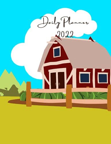 2022 Daily Planner: One Page Per Day Diary / Cartoon Cabbage Farm Barn / Dated Large 365 Day Journal / Date Book With Notes Section - Time Slots - Schedule - Calendar / Organizer