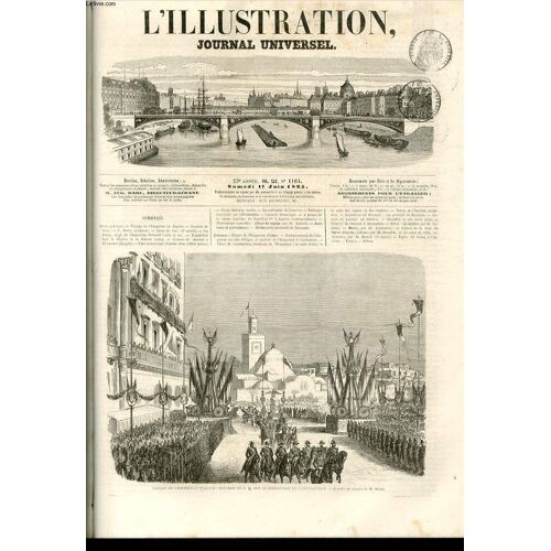 L'illustration Journal Universel N° 1164-Revue Politique. ¿ Voyage De L'empereur En Algérie. ¿ Courrier De Paris. ¿ F. Duret, Sculpteur. ¿ Salon De 18g5 (4* Article). ¿ La Statue, Imité De ...