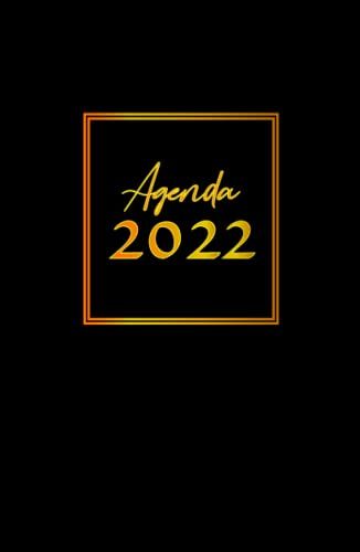 Agenda: Format A5 Agenda Journalier Quotidien Noir | 365 Pages Entièrement Lignées Et Datées (Un Jour Par Page ) Avec Numéro De La Semaine | Format De Poche