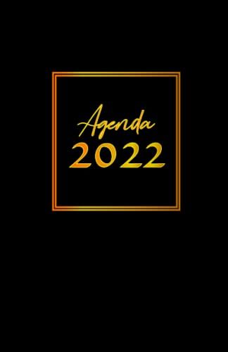 Agenda: Format A5 Agenda Journalier Quotidien Noir | 365 Pages Entièrement Lignées Et Datées (Un Jour Par Page ) Avec Numéro De La Semaine | Format De Poche