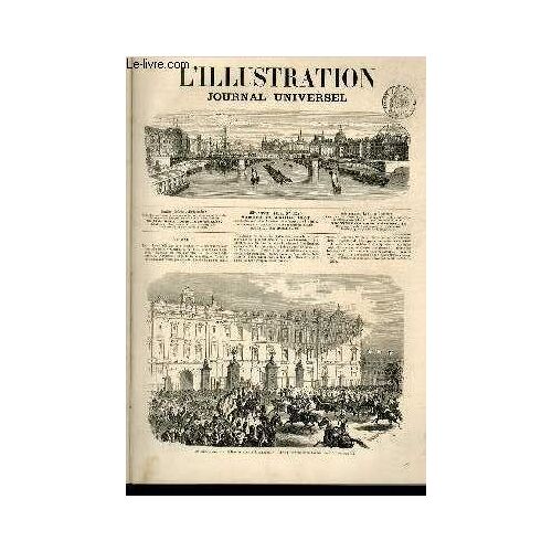 L'illustration Journal Universel N° 1274-Texte : Revue Politique De La Semaine. ¿ Le Roi Et La Reine Do Portugal À Paris. ¿ Courrier De Paris. ¿ Le Sultan On Angleterre. ¿ Exposition ...