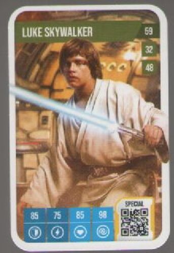 Carte Star Wars Auchan N°59 Luke Skywalker