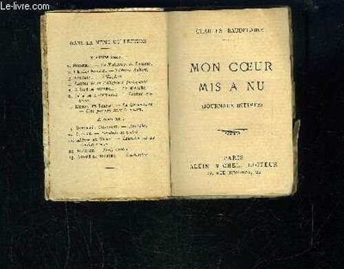 Mon Coeur Mis A Nu- Journaux Intimes