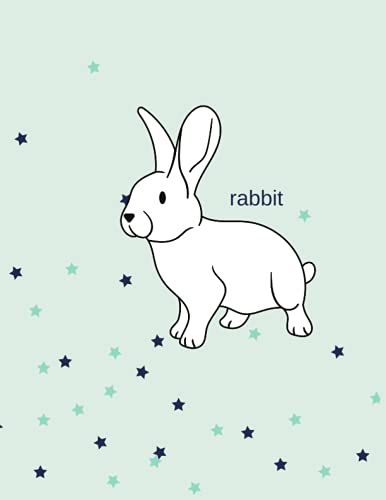 Rabbit: Rabbit- Primary Story Journal: Dotted Midline | Grades K-2 School Exercise Book With Handwriting Paper Best Gift To The Student To Encourage Them To Studies