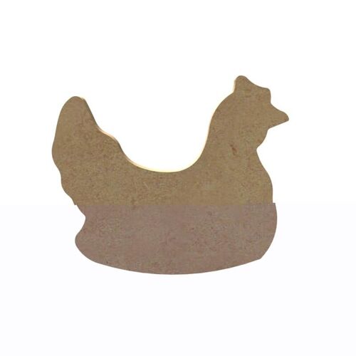 Médium - Poule Bois - 10cm