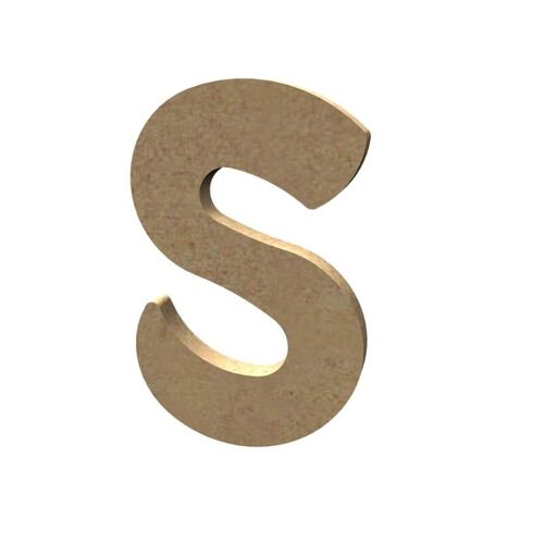 Médium - Lettre S Bois - 8cm