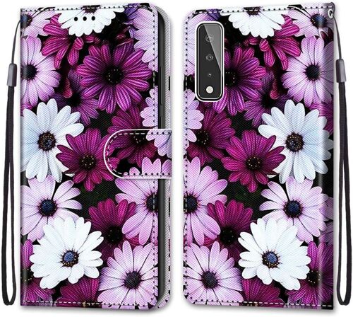 Coque Pour Lg Stylo 7 5g, Etui En Cuir Pu Portefeuille Housse Coque Avec 360 Degres Silicone Antichoc Protection Cover Cuir Pochette Magnetique Und Flip Bequille (Fleur 2)