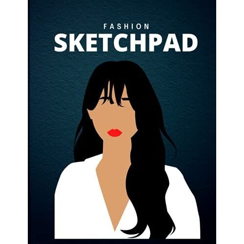 Fashion Sketchpad: Fancy Sketchbook 8.5x11 Mixed Media Paper, 200 Sheets Good For Drawing & Doodling & Designing & Sketching (Illustration On Blue Cover)