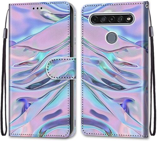 Coque Pour Lg K61, Etui En Cuir Pu Portefeuille Housse Coque Avec 360 Degres Silicone Antichoc Protection Cover Cuir Pochette Magnetique Und Flip Bequille (Fluorescent)