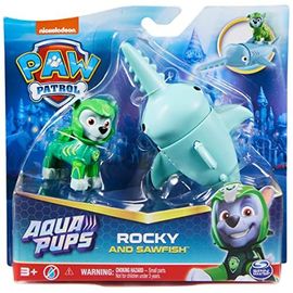 Paw Patrol Aqua Pups Rocky And Sawfish Action Figures Set