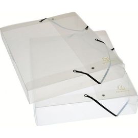 Exacompta 5962e Boite De Classement Exabox Dos 25mm Polypropylene Crystal