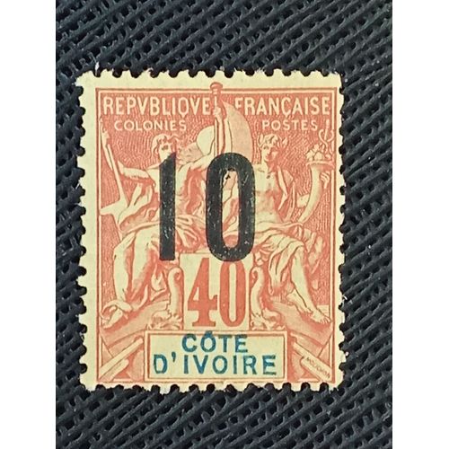 Timbre Cote D'Ivoire Y T 38 Navigation Et Commerce, Avec Surcharge 1912 ( 021009 )