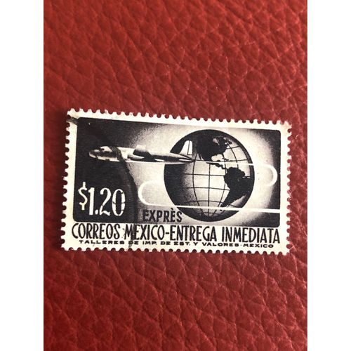 Timbre Ancien Mexicain Poste Aérienne Expresse N 14