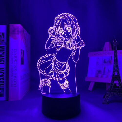 Lumière De Nuit Led Dxd Koneko Touju, Veilleuse Décorative Pour Chambre À Coucher, Cadeau D'anniversaire, Lampe 3d Animé, Koneko Touju, Lycée Dxd
