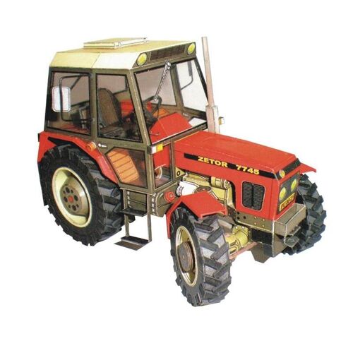 Carte De Tracteur Zetor Tchèque 7745 ? 7211, Jeu De Construction De Voitures, Modèle De Jouet, Matériel Agricole Manuel, I9f1, 1:32