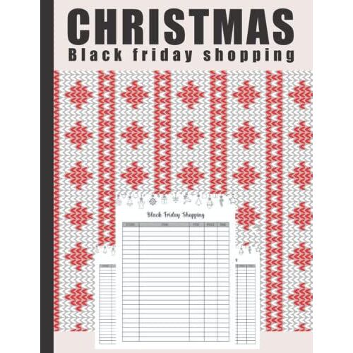 Christmas Black Friday Shopping: Christmas Holiday Gift Black Friday Planner Notebook