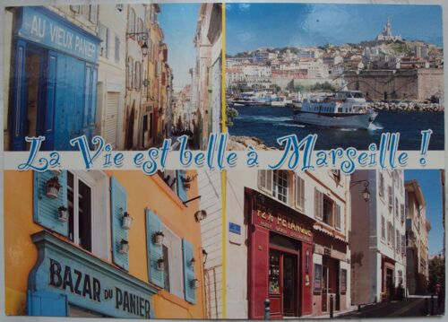 France..  Marseille . Carte Multi-Vues " La Vie Est Belle À Marseille " - Au Verso Timbre François 1er Oblitéré À La Main.