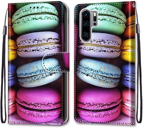Coque Pour Huawei P30 Pro, Etui En Cuir Pu Portefeuille Housse Coque Avec 360 Degres Silicone Antichoc Protection Cover Cuir Pochette Magnetique Und Flip Bequille (Macarons)
