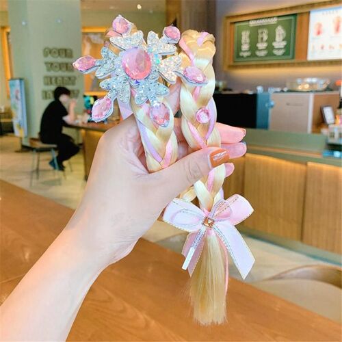 Serre-tête tressé élastique pour enfant, serre-tête à fleurs tissées à la main, couvre-chef pour queue de cheval, accessoires de coiffure tendance