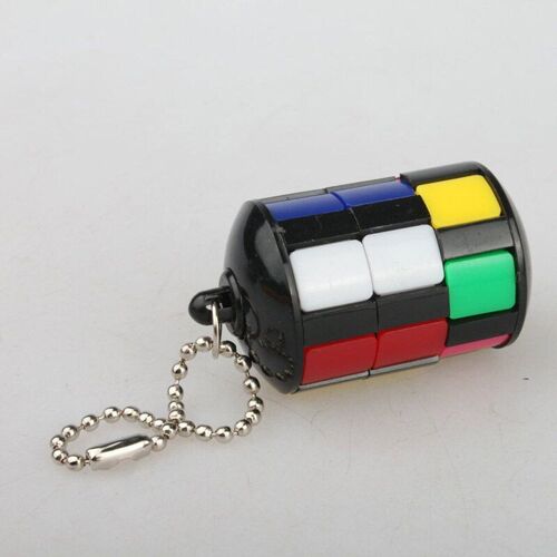 Puzzle Anti-Stress Pour Enfants, 1 Pièce, Mini Cube Magique Avec Porte-Clés, Puzzle Éducatif, Jouets Tour Intelligente, Cadeau Pour Enfants