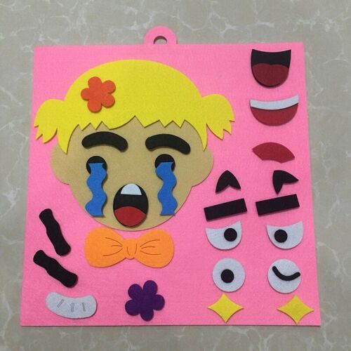 Jeu De Puzzle Eva 3d Pour Enfants, Puzzle Éducatif Montessori, Apprentissage Des Émotions Et Des Changements, Dessins Animés, 1 Ensemble