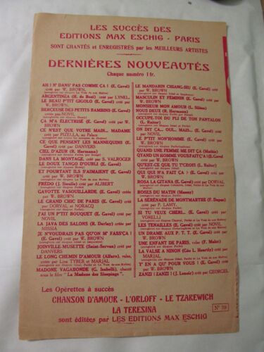 Le Grand Succès De La Revue Du Palace "Paris-Madrid" - Ce N'est Que Votre Main Madame / D'après André Mauprey