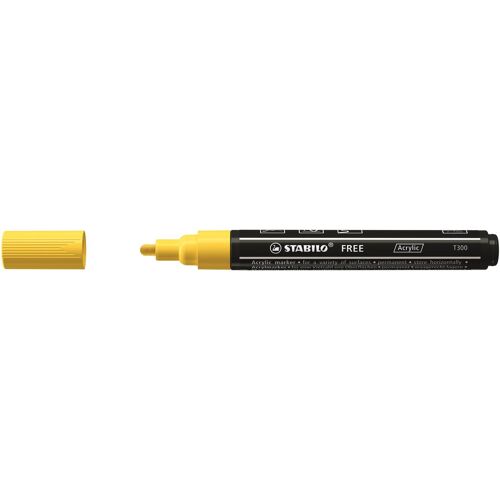 Stabilo Marqueur Pointe Moyenne Free Acrylic T300 Jaune