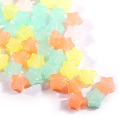 500 Pièces Perles Uv Mélange Couleur Lueur Dans Les Perles Sombres Pour La Fabrication De Bijoux