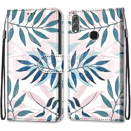 Coque Pour Huawei Honor 8x, Etui En Cuir Pu Portefeuille Housse Coque Avec 360 Degres Silicone Antichoc Protection Cover Cuir Pochette Magnetique Und Flip Bequille (Conifere)